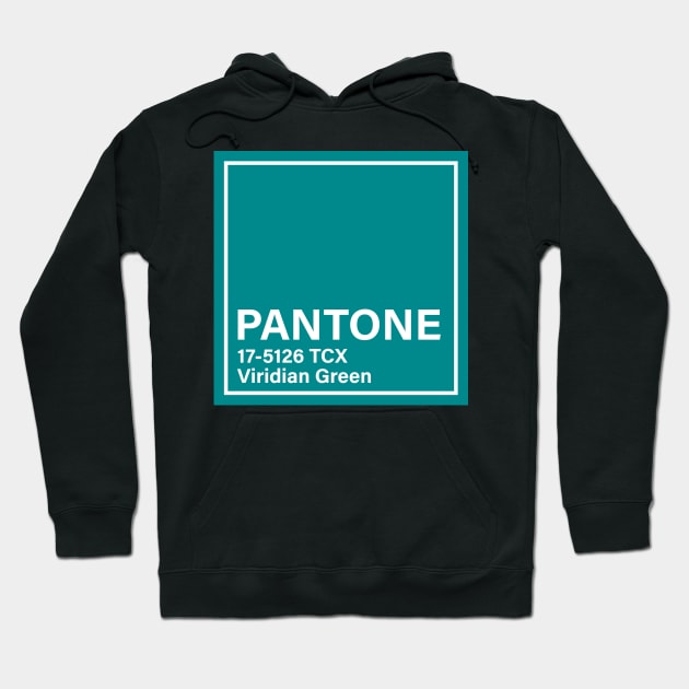 pantone 17-5126 TCX Viridian Green Hoodie by princessmi-com